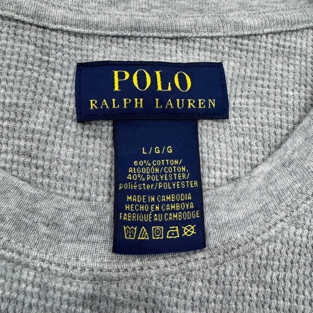 Polo Ralph Lauren Gray Waffle Knit Crewneck L